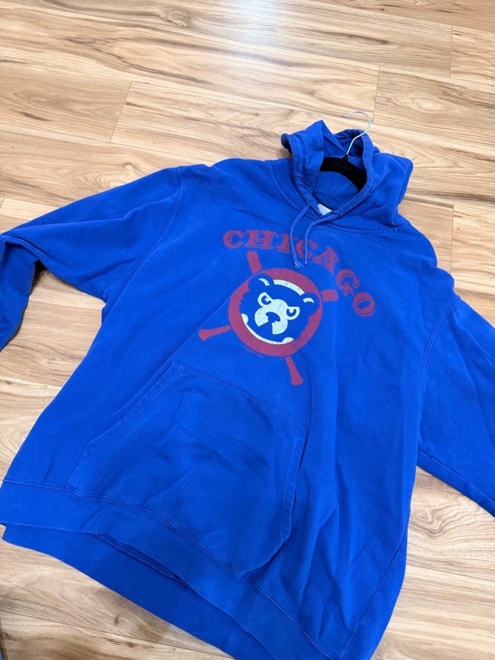 Chicago Bear Graphic Blue Men's Hoodie Sweatshirt